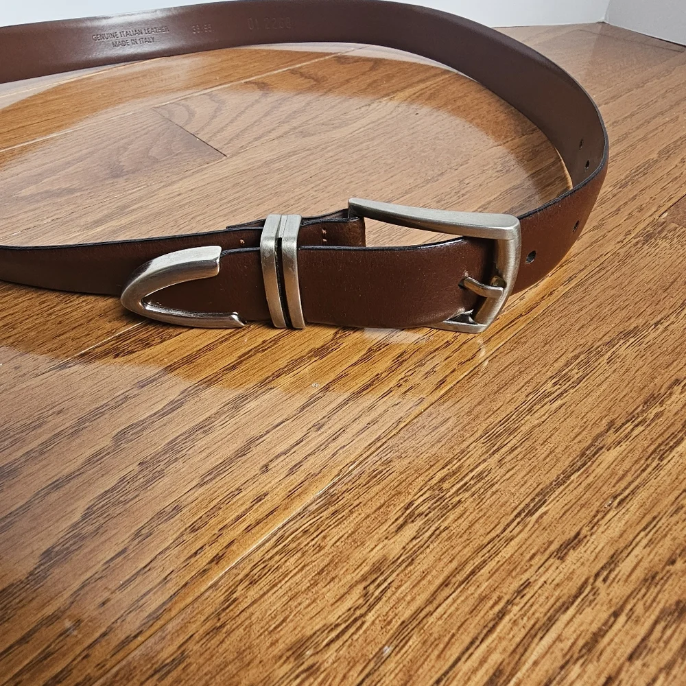 Italian Leather Eurometal Brown Belt 38 Business Casual Eurometal See Descr. **